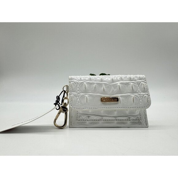 BRAHMIN Ricki croc embossed leather women's cardcase cardholder - Seasalt white - Picture 10 of 11